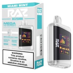 Buy Miami Mint - RAZ DC25000 Puffs at Raz Vape - Lowest Price
