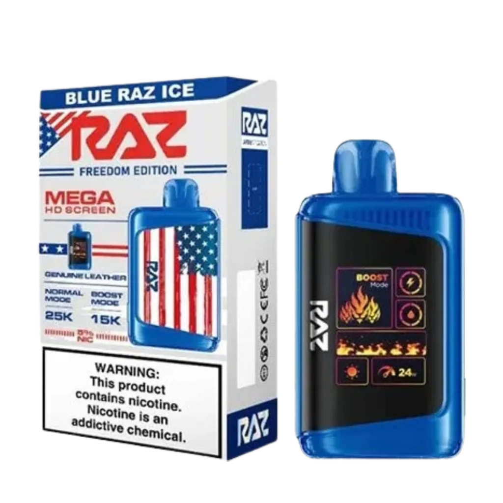 Blue Razz Ice Freedom Edition - RAZ Vape DC25000